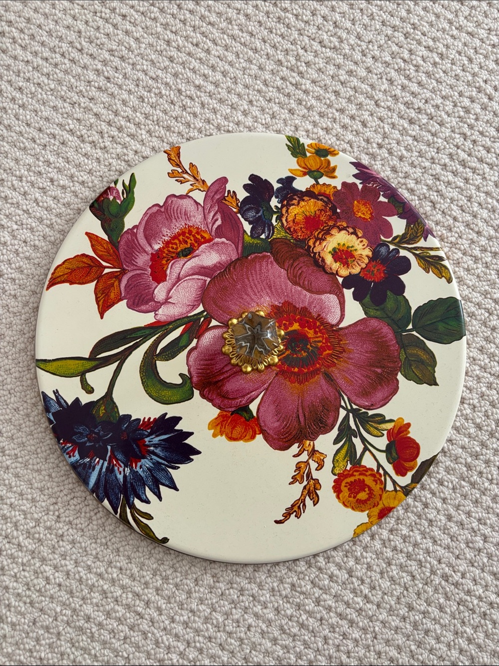 Never used MacKenzie-Childs white Flower Market cheese course tray